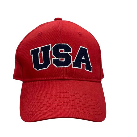 USA Shooting Embroidered Baseball Cap Adjustable Strap Red NWOT NEW - Picture 4 of 5
